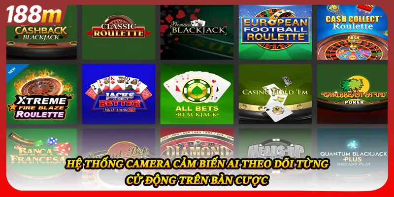 Hệ thống camera cảm biến AI theo dõi từng cử động trên bàn cược
